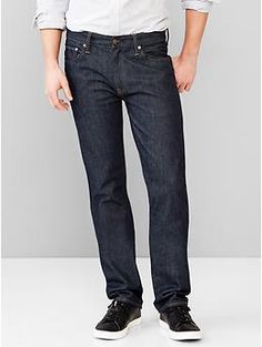 1969 straight fit jeans (dark blue wash) | Gap Gap Classic Jeans For Fall, Classic Gap Bottoms With Five Pockets, Gap Classic Dark Wash Jeans, Classic Gap Denim Bottoms, Classic Dark Wash Gap Jeans, Gap Classic Medium Wash Jeans, Classic Gap Jeans In Medium Wash, Classic Medium Wash Gap Jeans, Gap Fitted Cotton Jeans