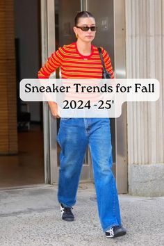 sneaker trends Trendy Walking Shoes, It Girl Sneakers 2024, What To Wear With Sneakers For Women, Dress Up Tennis Shoes Outfits, Fall Outfits With Sneakers Women, Tennis Shoes Work Outfit, Women’s Tennis Shoes Fall 2024, Fall 2024 Sneakers, Jean And Sneakers Outfit