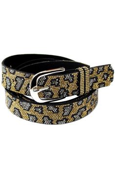 This season's one of the designer belts, this rhinestone studded belt with a center braid accent is quite chic, studded with top quality Cubic Zirconia. It is one of the best designer belts for women and the best accessory for all kinds of jeans and dresses in dark colors. This belt is designed with a sturdy and long-lasting metal pin buckle closure that makes the belt simple and easy to wear. Perfectly fit on every waistline. Make your lady feel special with this rhinestone studded belt with a Center Braid, Designer Belts For Women, Designer Belts, Studded Belt, Rhinestone Studs, Halloween Jewelry, Metal Pins, And Dresses, Animal Pattern