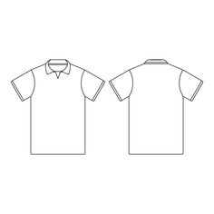 the front and back view of a polo shirt