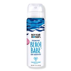 Travel Size Beach Babe Texturizing Dry Shampoo -  Not Your Mother's Beach Babe Travel Size Dry Shampoo delivers ultimate oil absorption for that care-free, tousled look that will leave your locks feeling freshly washed with a toasted coconut scent in a matter of minutes. No water necessary, no white residue, no powdery buildup and no time wasted.    Features     Ultimate oil absorption Soft and refreshed hair Leaves no white residue No powdery buildup Waterless shampoo, no rinsing required Safe Shampoo Travel Size, School Emergency Kit, Time Wasted, Coconut Scent, Beach Packing, Coconut Almond, Aesthetic Candles, Travel Essentials For Women, Beach Ready