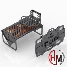 an image of a barbecue grill with the lid open