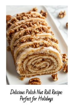 This Polish Nut Roll (Rolada Orzechowa) recipe is sweet, flavorful, and easy to make! A soft, buttery roll filled with a rich nut mixture, it’s a delicious treat for any celebration.