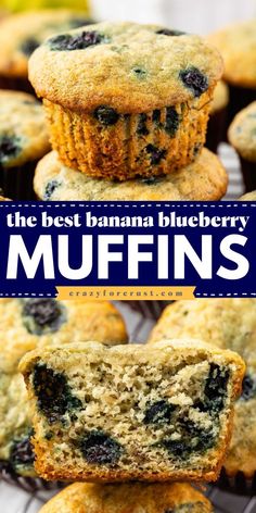 These Banana Blueberry Muffins are a must-try for Easter brunch recipes! Bursting with juicy blueberries and naturally sweetened with overripe bananas, they are moist, fluffy, and dairy-free. Whether enjoyed warm with butter or packed for a spring picnic, they’re the perfect spring food idea! Pin this to your Breakfast Recipes board!