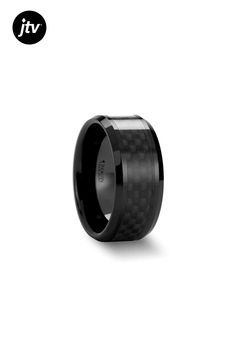 High tech carbon fiber is joined together with durability of Ceramic Rings in this line of Carbon Fiber Black Wedding Bands. This wide comfort fit wedding band is made in a flat style with polished beveled edges. The black carbon fiber is inlaid seamlessly into the center and then a clear resin is applied over it to protect the carbon fiber from wear.   Black ceramic does not scratch like black tungsten can.  It is extremely scratch resistant and are a great choice for those who want jewelry to be both maintenance free and worry free. Black Wedding Bands, Ceramic Wedding, Carbon Fiber Rings, Comfort Fit Wedding Band, Ring Spacer, Black Wedding Band, School Jewelry, Black Tungsten, Beading Tools