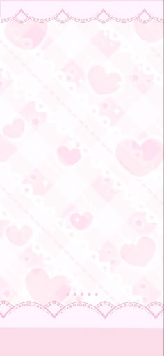 a pink background with hearts on it