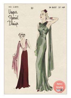 1930's Stylish Evening Gown PDF Print at Home Pattern Bust - Etsy 1930 Prom Dress, 1930s Fancy Dress, 1930s Fashion Plates Evening Dresses, 1930 Dresses Vintage, 1930s Fashion Photography, 1920s 1930s Fashion, 1930s Art Deco Fashion, 1930s Gowns Evening Dresses, 1920 1930 Fashion