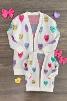 New Arrivals - Limited Supply– Sparkle In Pink Valentine's For Daughter, Daughter Valentines Gift Ideas, Valentines Gift For Daughter, Hearts Cardigan, Birthday Gifts For Daughter, Mommy Me Outfits, Sparkle In Pink, Boutique Outfits, Heart Cardigan