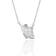 * Country of Origin: Canada * Ship from Canada * Silver Iran Map Necklace, Iran Map Charm ooo SPECIFICATIONS: * Material: 925 Sterling Silver * Chain Length: 45 cm (17.7 in) * Charm Dimension: 2.2  cm (0.9 in) X  2 cm (0.8 in) * Handmade * High-quality materials and attention to detail ooo WHAT YOU WILL GET: A Necklace, (Other designs are NOT included, They are available separately in my shop). ooo MAKING A SET: * Bracelet: https://www.etsy.com/ca/listing/1407236049 * Earrings: https://www.etsy. Map Of Iran, Persian Necklace, Iran Map, Persian Jewelry, Modern Necklace, Map Necklace, Minimal Modern, Modern Necklaces, 925 Sterling Silver Chain