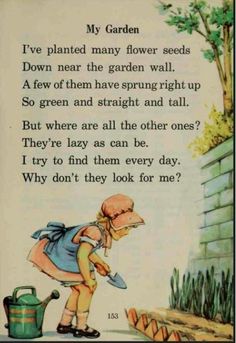 Garden Poems, Nursery Rhymes Poems, Old Poetry, Old Nursery Rhymes, Gardening Videos, Childrens Poems, Childrens Poetry, Plan Image, Poetry For Kids