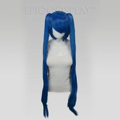 Eos Shadow Blue Long Pigtail Wig Set Long and glamorous twintails are exactly what cosplay dreams are made of. Those dreams are about to become a reality, as you can now wear this adorably classic hairstyle with ease thanks to our Shadow Blue long pigtail wig set. Our beautiful bob cut Chronos style serves as the base for this long pigtail wig set. This style is specifically fashioned to frame and flatter the face, making it the perfect base for such an adorable hairstyle. Versatile front bangs Pigtail Wig, Blue Wigs, Wigs Color, Which Character Are You, Front Bangs, Straight Ponytail, Blue Wig, Cosplay Hair, Epic Cosplay