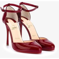 Red Patent Leather Shoes, Christian Louboutin Outlet, Christian Louboutin Boots, Louboutin Heels, Patent Shoes, Patent Leather Shoes, Fashion Heels, Fabulous Shoes