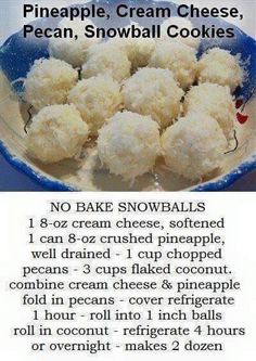 the recipe for snowball cookies is displayed on an iphone screen, and it appears to be in english