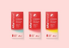 three tubes of toothpaste on a pink background with the words, colocano e