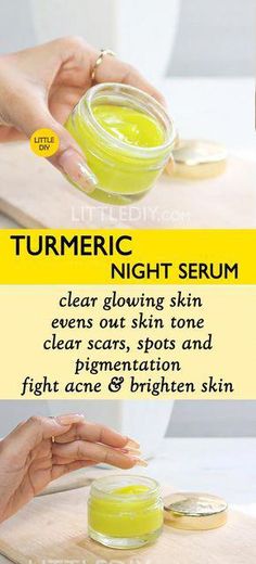 Turmeric Serum, Facial Diy, Homemade Beauty Recipes, Clear Glowing Skin, Overnight Beauty, Glow Skin, Beauty Tips For Face, Night Serum, Healthy Glowing Skin