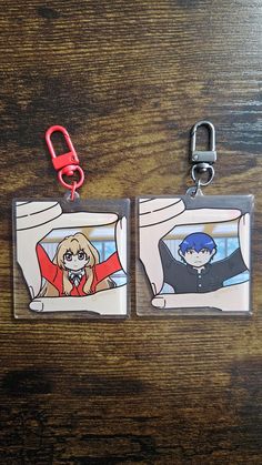 Taiga and Ryuuji version of our finger cam series designs! (epoxy coated keychain version) Epoxy keychains are coated and have a smooth domed side. Don't forget to peel the film off the flat side! Taiga And Ryuuji, Epoxy Keychains, Providence Ri, Cute Kawaii, Keychains, Anime Boy, Don't Forget, Beauty Book, Accessory Gift