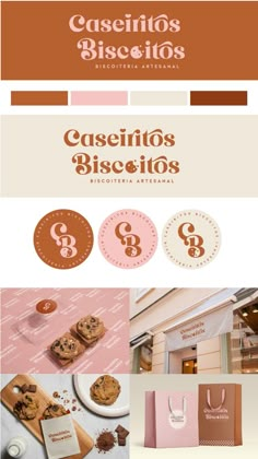 the logo and packaging design for casserilos biscuits, an italian bakery