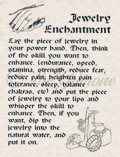 Enchanting Jewelry Spell, How To Enchant Jewelry Witchcraft, Jewelry Enchantment Spell, Enchant Jewelry Spell, Enchanting Jewelry Witchcraft, Jewelry Spells, Spells For Beginners, Real Witches, Wiccan Magic