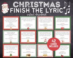 christmas printables for the lyric with santa clause and music notes on it