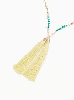 Sunny beach days require necklaces full of vibrant fun like this tassel necklace with brown, teal, and gold-tone beads.  Pull-on design. 28” length. Imported. The best plus size women's multi beaded tassel pendant necklace pendants in teal. Torrid is your destination for cozy fall and winter clothes to keep you warm and comfortable. Brown Teal, Necklace Pendants, Sunny Beach, Beaded Tassels, Winter Clothes, Beach Days, Cozy Fall, Tassel Necklace, Tassels