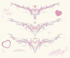 two hearts are on top of each other in this pink and white wallpaper design