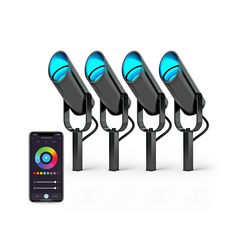 WIFI ENABLED - Turn the lights on or off, choose and create color patterns, and set schedules right from your phone anytime, anywhere using the free Atomi Smart App. LINK AND CONTROL UP TO 40 SPOT LIGHTS - Using the Atomi Smart app, connect up to 40 smart spot lights and operate them all from your phone. VOICE ACTIVATED - Compatible with Amazon Alexa and Google Assistant- enabled devices to use simple voice commands to turn lights on or off, adjust brightness, and more. PREMIUM, ALL-WEATHER CONS Led Spot Lights, Google Nest Thermostat, Led Pool Lighting, Up Lighting, Smart Doorbell, Spot Lights, Pool Light, Led Spot, Color Spectrum