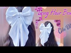 DIY LONG Satin Hair Bow | EASY TUTORIAL | How to Make a Bow with Long Tails - YouTube Satin Bow Tutorial, Satin Bow Diy, Diy Bow Making, Easy Hair Bows, Satin Hair Bow, Girls Hair Bows Diy, Make A Bow