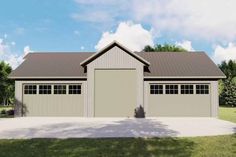 this is an artist's rendering of two garages