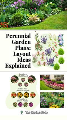 the garden style brochure shows different types of flowers and plants in various stages