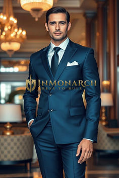 Teal blue 2 pc bestman suit, stylish and fit for all occasion Turquoise Tuxedo, Bestman Suit, Reception Suits, Mens Pants Fashion Casual, Wedding Matching Outfits, Blue Three Piece Suit