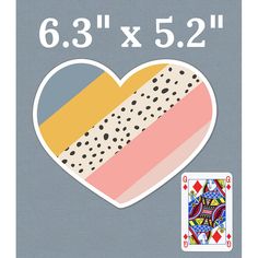 a card deck with the number six in front of it and an image of a heart