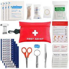 PRICES MAY VARY. 🏥【VARIOUS USES】The first aid kit can be stored in your university, outdoor activities, hiking, mountain biking and hiking backpack, kitchen, wilderness, road trip, boating, camping, fishing, enough to deal with various emergencies Happening. 🏥【WATERPROOF AND MOISTUREPROOF】This lightweight, compact, and portable kit comes in a waterproof, The surface is made of premium waterproof material, which can protect all internal items from moisture exceeding all standards of the first a First Aid Kit Travel, Mini First Aid Kit, Emergency First Aid, Go Kit, Family Emergency, Emergency Care, Medical Kit, First Aid Supplies, Aid Kit