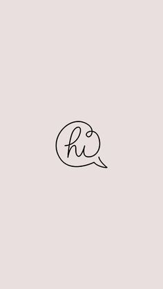 a black and white drawing of a speech bubble with the letter h in it's center