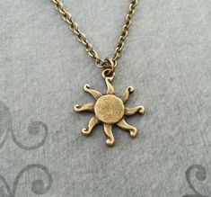 Sun Necklace Sun Charm Necklace Sun Jewelry Summer Necklace Summer Jewelry Bronze Necklace Celestial Sun Jewelry, Necklace Sun, Sun Charm, Moon Bracelet, Sun Necklace, Sun Pendant, Jewelry Summer, Celestial Necklace, Bronze Necklace