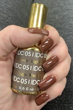 Dnd Dusk Till Dawn, Dnd 051 Light Macore, Dnd Light Macore, October Colors, Simple Acrylic, Simple Acrylic Nails, Beautiful Nail Art, Color Swatch, Nails Short