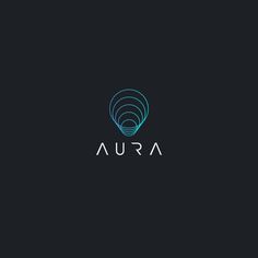 the logo for an upcoming technology company, aqua is shown in blue and green on a black background