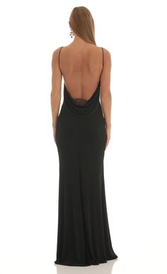 Lace Open Back Maxi Dress in Black | LUCY IN THE SKY Prom Dress Open Back Long, Open Back Black Dress Long, Scoop Back Prom Dress, Black Backless Prom Dresses, Black Backless Silk Dress, Long Black Fitted Dress Outfit, Flowy Open Back Dress, Back Less Prom Dress, Black Long Wedding Guest Dress