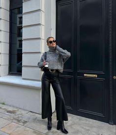 Leather Pants Outfit Going Out, Vinter Mode Outfits, Ny Outfits, Outfit Zara, Zara Outfit, The Marine, Causual Outfits