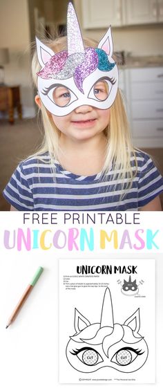 Unicorn Birthday Party Ideas Decoration, Unicorn Birthday Party Ideas Diy, Diy Unicorn Birthday Party, Unicorn Birthday Party Cake, Unicorn Mask, Gratis Printables, Unicorn Themed Birthday Party