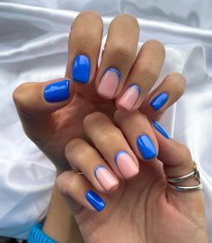 80+ Cute Short Nails Perfect For Every Season; blue nails! This includes short nails acrylic, short nails ideas, short nails 2023 trends, short nails art, short nails design, short nails acrylic square, short nails for work, blue nails designs, blue nails ideas, short nail set, short nail shapes, short nail ideas & more! This also includes short nail designs, short nails summer, short nail designs minimal, short nails summer ideas & more #shortnails #shortnailsacrylic Blue Acrylic Nails, Short Square Nails, Nails 2022, Cute Gel Nails, Pink Nail, Short Acrylic Nails, Nails Short