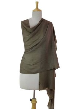 The region of Kashmir in India is well-known for its ancient weaving heritage and NOVICA artisan Sajad upholds that tradition. Soft and subtle this wool and viscose blend shawl goes wherever you do. The dark sage wrap features the traditional all-over chasm-e bulbul diamond pattern and drapes beautifully. Shawl Outfit, Dark Sage Green, Dark Sage, Wool Shawl, Green Wool, Diamond Pattern, Traditional Style, Sage Green, Color Combinations