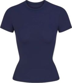 skims fits everybody t shirt navy small Cool Style Outfits, Single Clothes, Wag Dr, Stylish Outfits Casual, Basic Clothing, Holiday Wishlist, Stockholm Style, Fitness Inspiration Body, Stylish Party Dresses