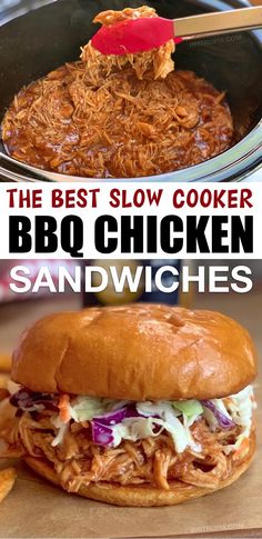 the best slow cooker bbq chicken sandwiches