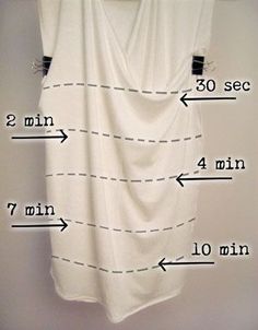 the measurements for a dress hanging on a wall