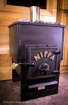 Nippa WB-24 Wood Stove - Superior Saunas Sauna Stove, Sauna Ideas, Mobile Sauna, Sauna Heaters, Sauna House, Cast Iron Door, Sauna Heater, Wood Heater, Sauna Design