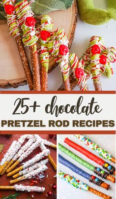 25 + chocolate pretzel rod recipes that are perfect for christmas or any holiday party