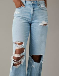 AE Dreamy Drape Super High-Waisted Baggy Wide-Leg Jean Outfits For Mom Jeans, Preppy Ripped Jeans, Outfits For San Antonio Texas, 2024 Summer Outfits For Women, Summer Outfits Mom Style, Casual Summer Date Outfit, Wide Leg Jeans Outfit Spring, Ae Mom Jeans, Must Have Tops