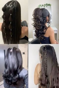 hairstyles Hair Quinceanera, Hair Inspiration Long, Quinceanera Hairstyles, Quince Hairstyles, Hairstyles For Layered Hair, Caramel Highlights, Fishtail Braid