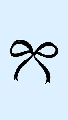 a black bow on a light blue background with the word love written below it in cursive writing