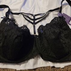 Nwt Cacique Lane Bryant Seriously Sexy Collection Strappy Balconette Bra Size 44d. Cacique Bras, White Lace Bra, Floral Bra, Nude Bra, White Bras, Black Lace Bralette, Black Lace Bra, Sleep Wear, Full Coverage Bra